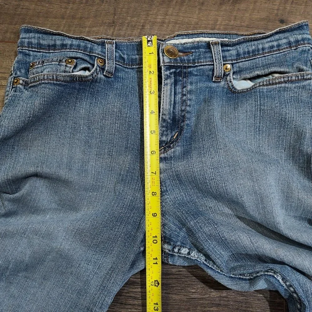 Thrashed Distressed DKNY Boot Cut Cotton Spandex Fits 30x30 size 10 - Picture 9 of 15